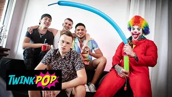 Twink stripper William Seed seduces Brent North with his toned body for a wild bareback session