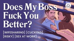 ASMR Audio Porn: Wife Fucks Husband&#039;s Boss at Work - Cuckold Hotwife Fantasy - Erotic Audio Story