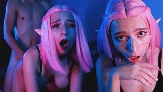 Night Elf girl sucks cock and gets fucked hard in every position