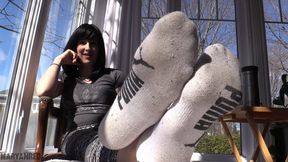Girlfriend teases you with her sweaty Puma socks - SD Version