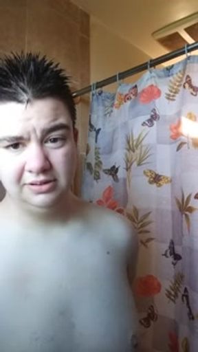 TRANSGENDER FEMALE TO MALE SHOWER TEASE