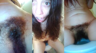 Hairy Pee Urine Piss Potty Toilet Bathroom Fetish Crazy PinkMoonLust Nasty Slut Porcelain Throne