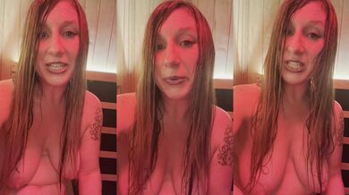 Jesus Lessons: Topless Shoshanna Blanca AKA Mary Magdalene Pornstar Explains Her Religious Tenet "Let Your Neighbors Love You" in the Sauna