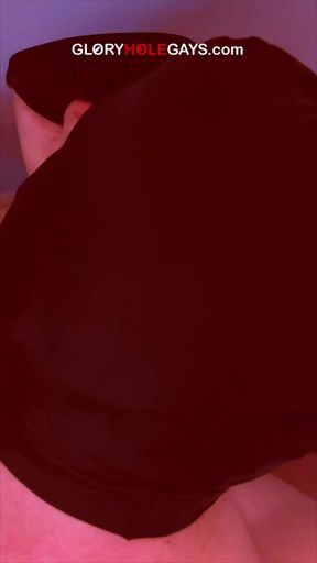 Married Straight Stepdaddy at the Hole - He Let Me Handle His Thick Cock