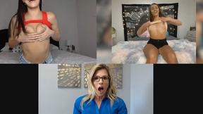 ”Emily Willis & Gia Derza Makes Gia's step mother Wet Via Webcam! feat. Cory Chase”