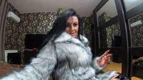 fur obsession continues pov – bare hands handjob, deepthroat and cum on my coat