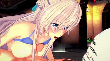 Belfast bikini fucking on public pool | 3 | Azur Lane | Full &amp_ POV on Sheer &amp_ PTRN: Fantasyking3