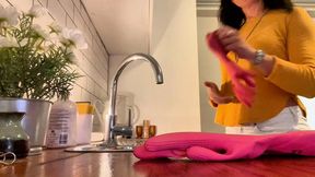 Rubber Glove washing up ASMR