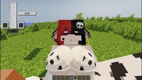 Beautiful girl dressed as a cow wants me to milk her and give her my milk