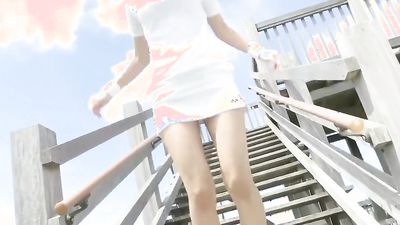 Softcore compilation video of a cute Japanese lady posing both nude and dressed