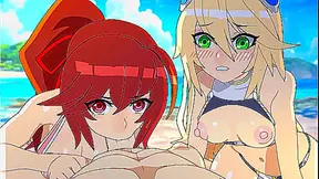 BlazeBlue Beach Heat: Sultry Sunlit Encounters Under the Waves