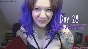 Tattooed brat femdom Princess Lilium gives you Locktober day 28 task! Edging, public play, tease and denial! (HD mp4)