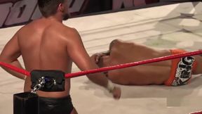 Marty Scurll moves to finish Ricochet with a pile driver &amp; chicken wing