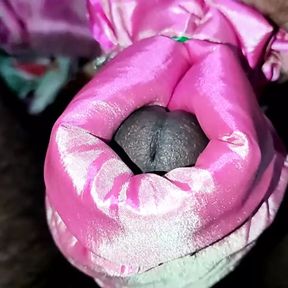 Satin silk handjob porn - Dick head rub bhabhi satin pink salwar (113)