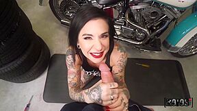 Squirting Biker Babe Fucks The Mechanic - Van Wylde And Joanna Angel