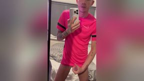 Playing With My Big Dick And Cumming All Over My Mirror