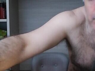 A Long, Hot Jet of Cum Shoots Out of My Hard Cock