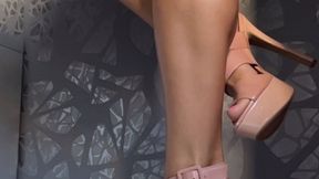 Walking around and teasing you flexing calves 4K