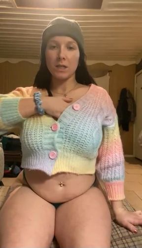 I fucked myself in a gay lesbian pride sweater making myself cum for my step brother and his wife then emailed it to them