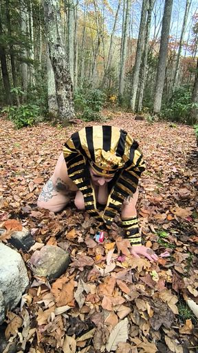 What's This Whore Doing in Those Leaves? on Her Knees?