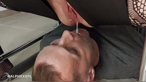 Cuckold Cleanup Creampie and Swallowing Piss