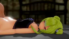 Blonde Futanari Lovers Embrace Wild Outdoor Passion in Animated Fantasy Realm