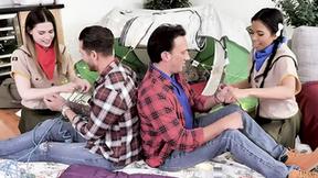 ”Old-booty Hottie Scouts Switch Stepdads for a Sec”