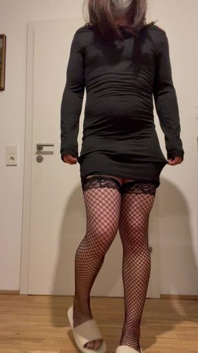 Crossdressing Femboy Fishnet Thong