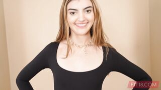 Fit18 - Julia James - 48kg - POV Casting And Creampie Skinny Indian Teen