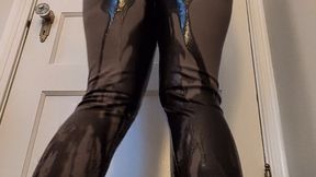 Desperate Accident Walting at Bathroom Door