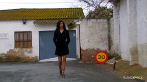 Cute brunette is broke and pays her car mechanic with pussy instead