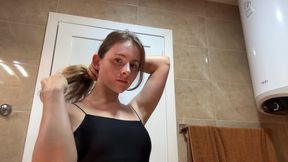 Black Top White Panties Pixie Shower - Soft Tease to Toy Bliss