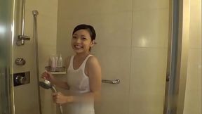 Amateur Japanese babe gets a sloppy blowjob from her horny boyfriend in