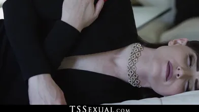 Tempting TS Natalie Mars spreads legs anal with stepson cock with wild abandon