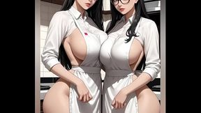 Indian women kiss in kitchen part 2 (Ai animation)