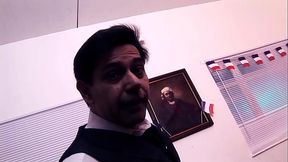 Instead of hopping in the shower to wash it off she dribbles his jet stream down off her...