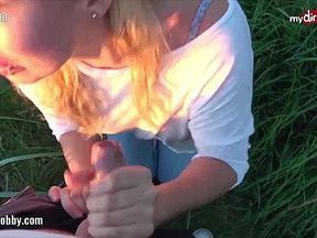 MyDirtyHobby - Blonde Babe Sucks Cock at the Beach and Tries Not to Get Caught