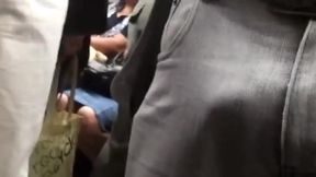 Hunk with a Big Bulge in Metro: Amateur Outdoor Adventure