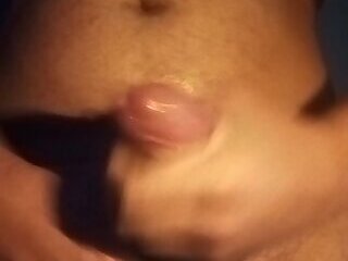 Chubby young guy masturbating