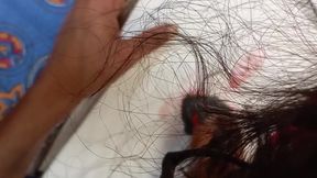 A Big Beautiful white woman masturbating under a tree attracting naked desi men