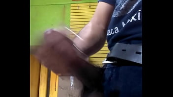 Dick flash in work