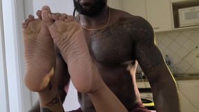 Gentle cuckold took wife to have a tantric massage with black endowed part three