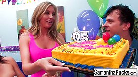Samantha Saint celebrates her birthday with a wild crazy
