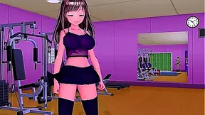 Muscled MMD Goddess Dominates Steamy Solo Gym Fantasies
