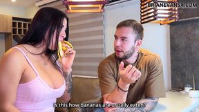 Busty MILF Silvana Lee slurps on and works cock