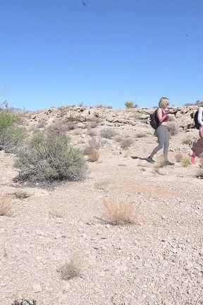 Threesome on a Hot Vegas Hiking Trail
