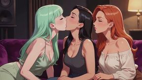Kissing Stories #5B: Blindfold Symphony of Soft Mouths (Animated)