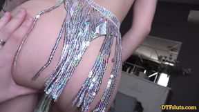 Brunette Bella Mur Shakes Her Assets in a Private Dance