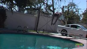 Spanish guy fucks on the couch post-pooltime