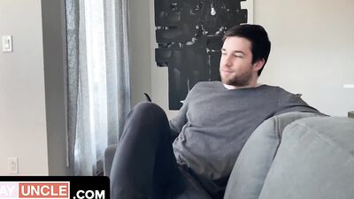 Attractive stud swallows a fat dick and takes it in the ass